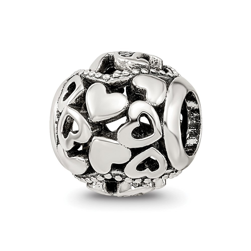 Sterling Silver Reflections CZ Letter H Bead