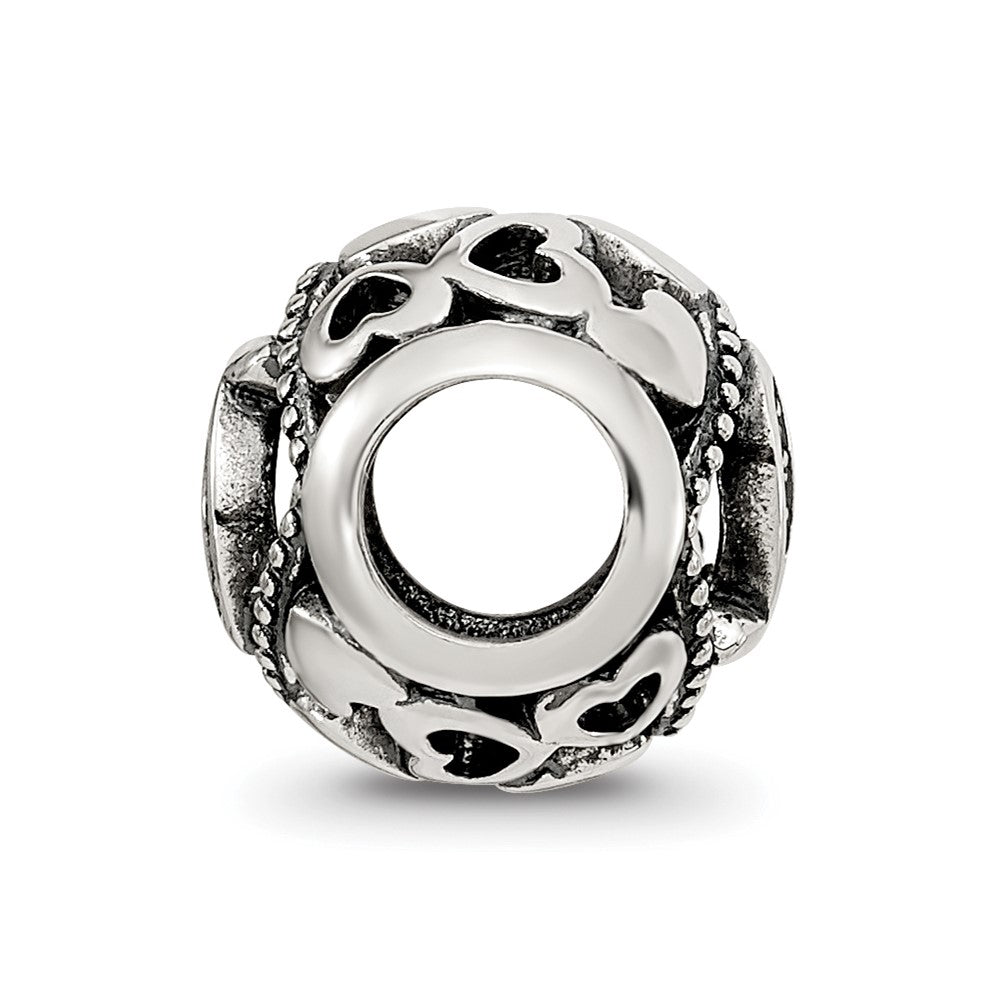 Sterling Silver Reflections CZ Letter T Bead