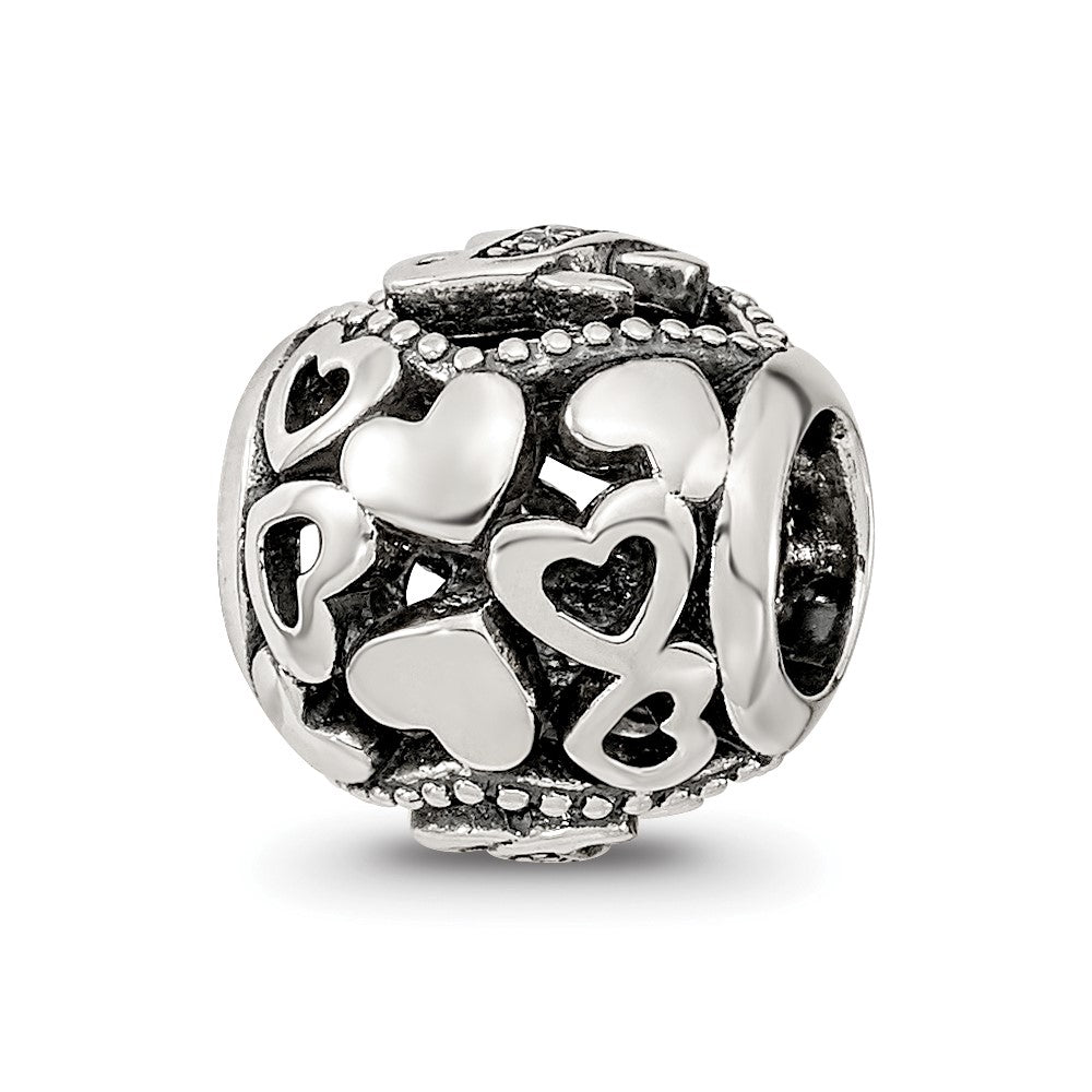 Sterling Silver Reflections CZ Letter L Bead