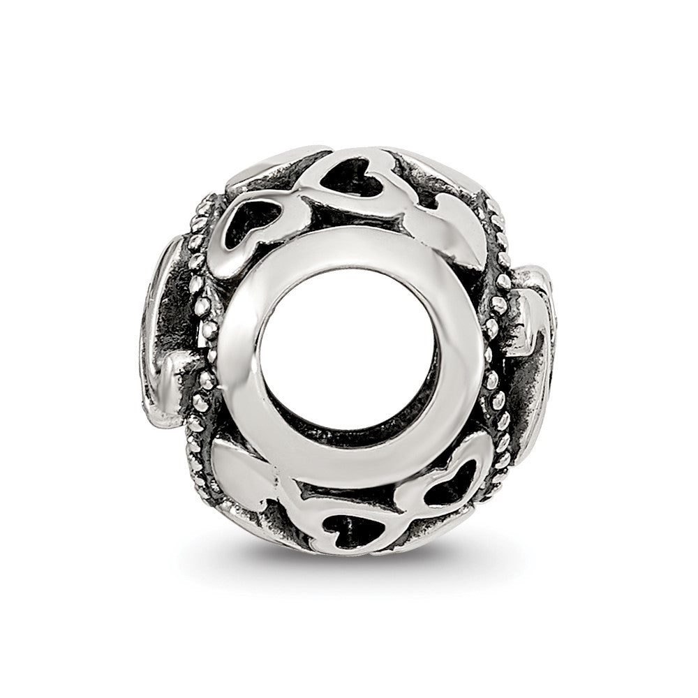 Sterling Silver Reflections CZ Letter M Bead