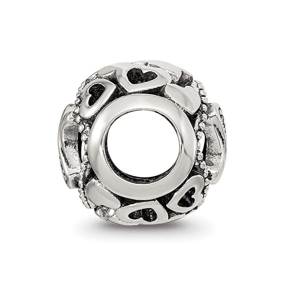 Sterling Silver Reflections CZ Letter N Bead