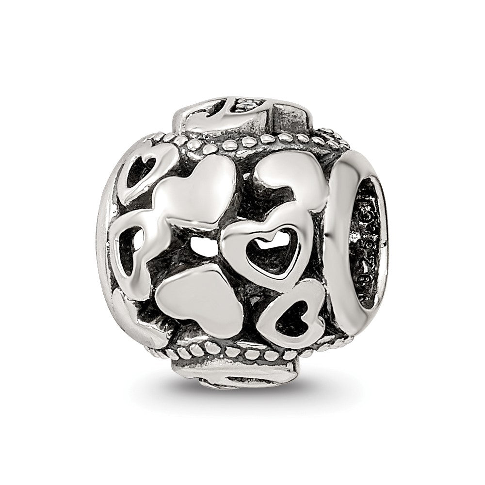 Sterling Silver Reflections CZ Letter P Bead