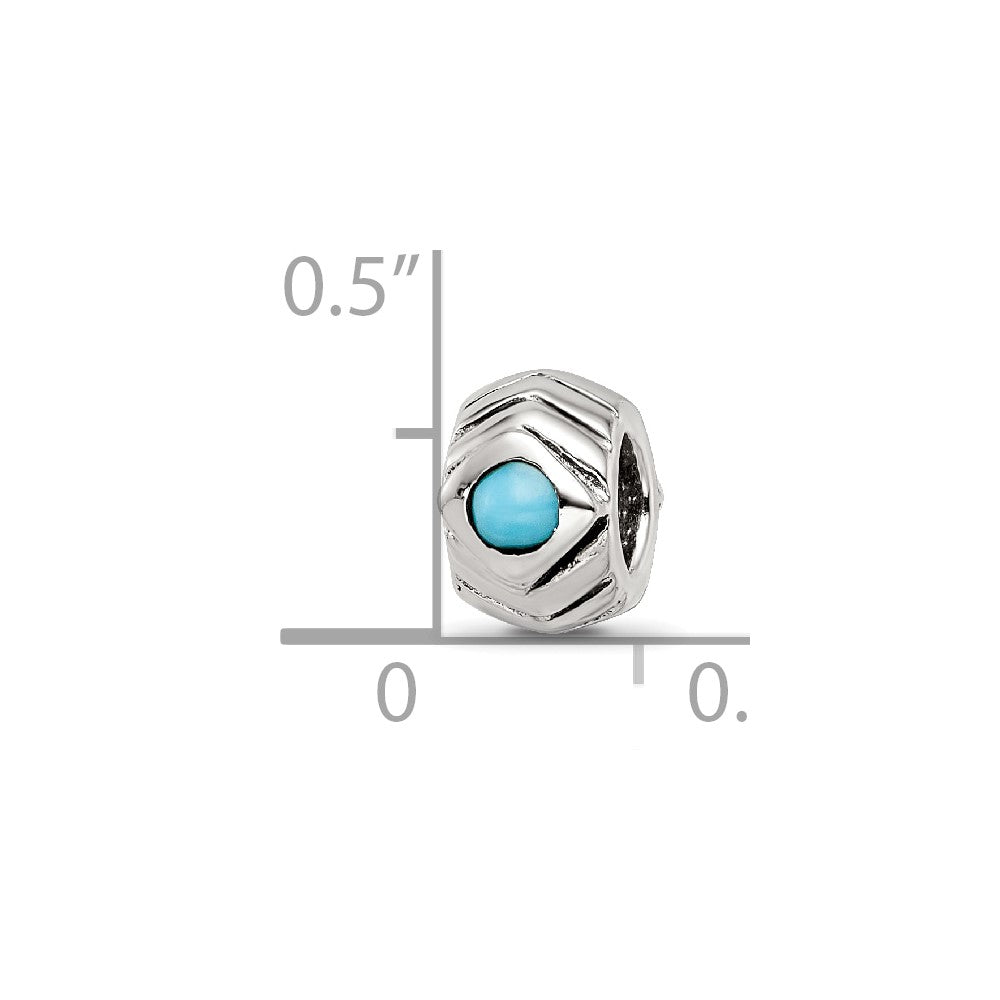 Sterling Silver Reflections Turquoise Bead