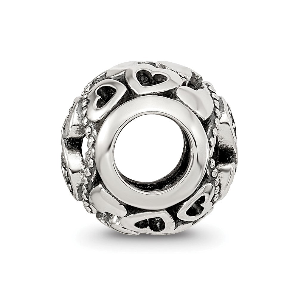 Sterling Silver Reflections CZ Letter S Bead