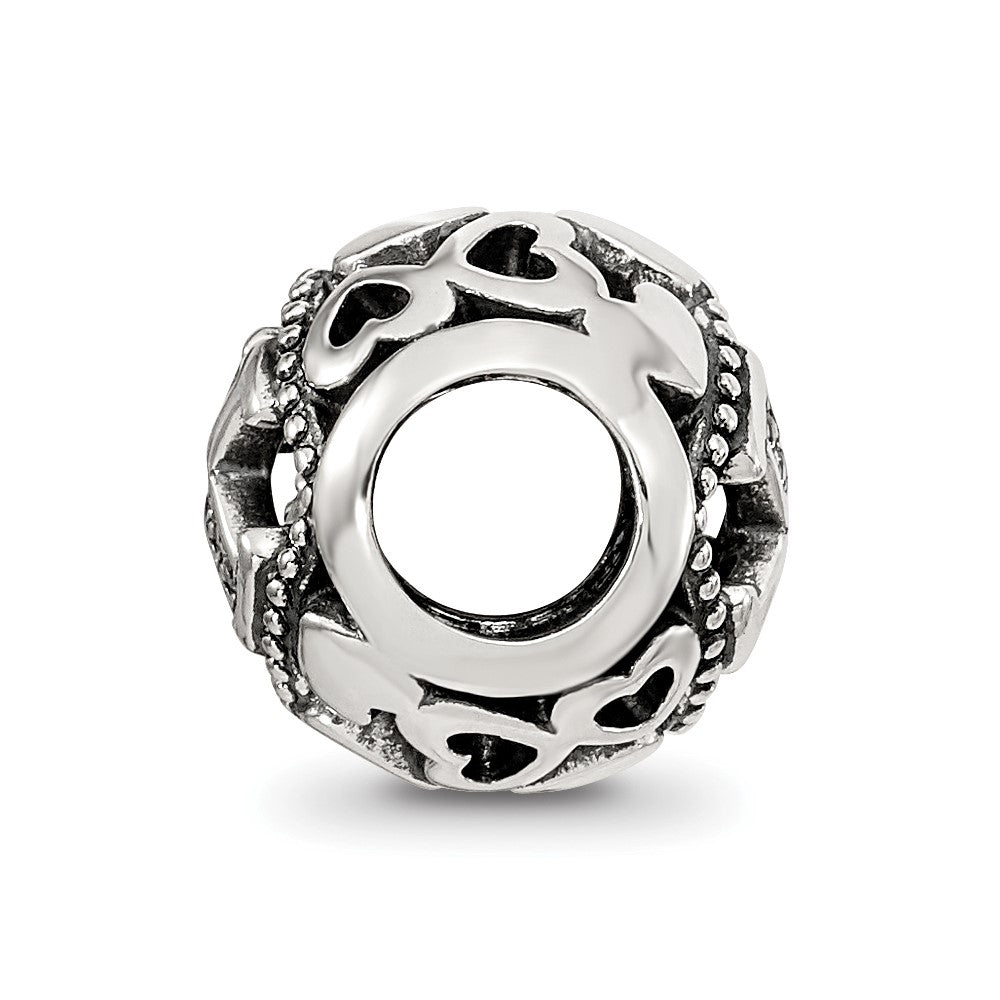 Sterling Silver Reflections CZ Letter X Bead