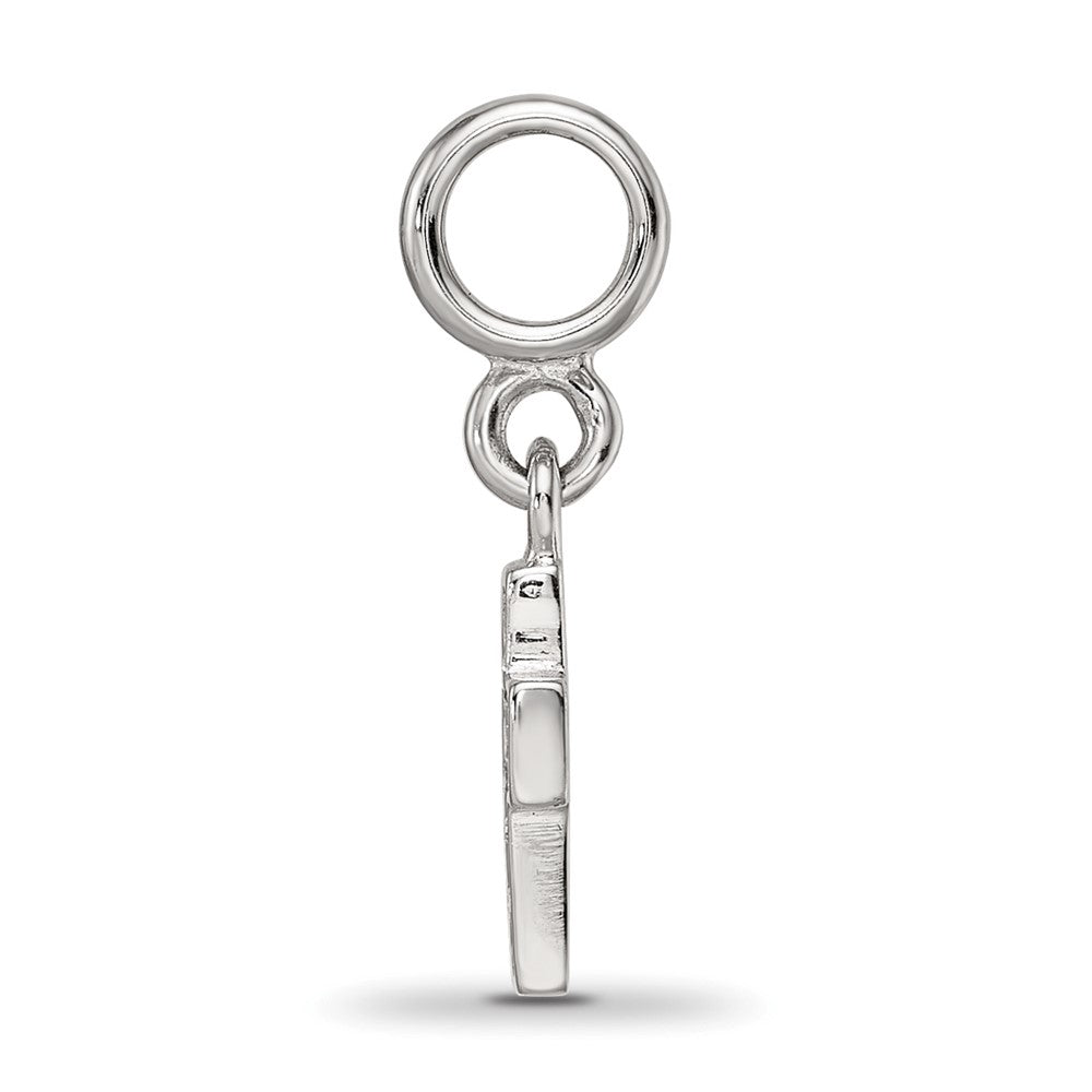 Sterling Silver Reflections Rhod-plated Crystals Cross Bead