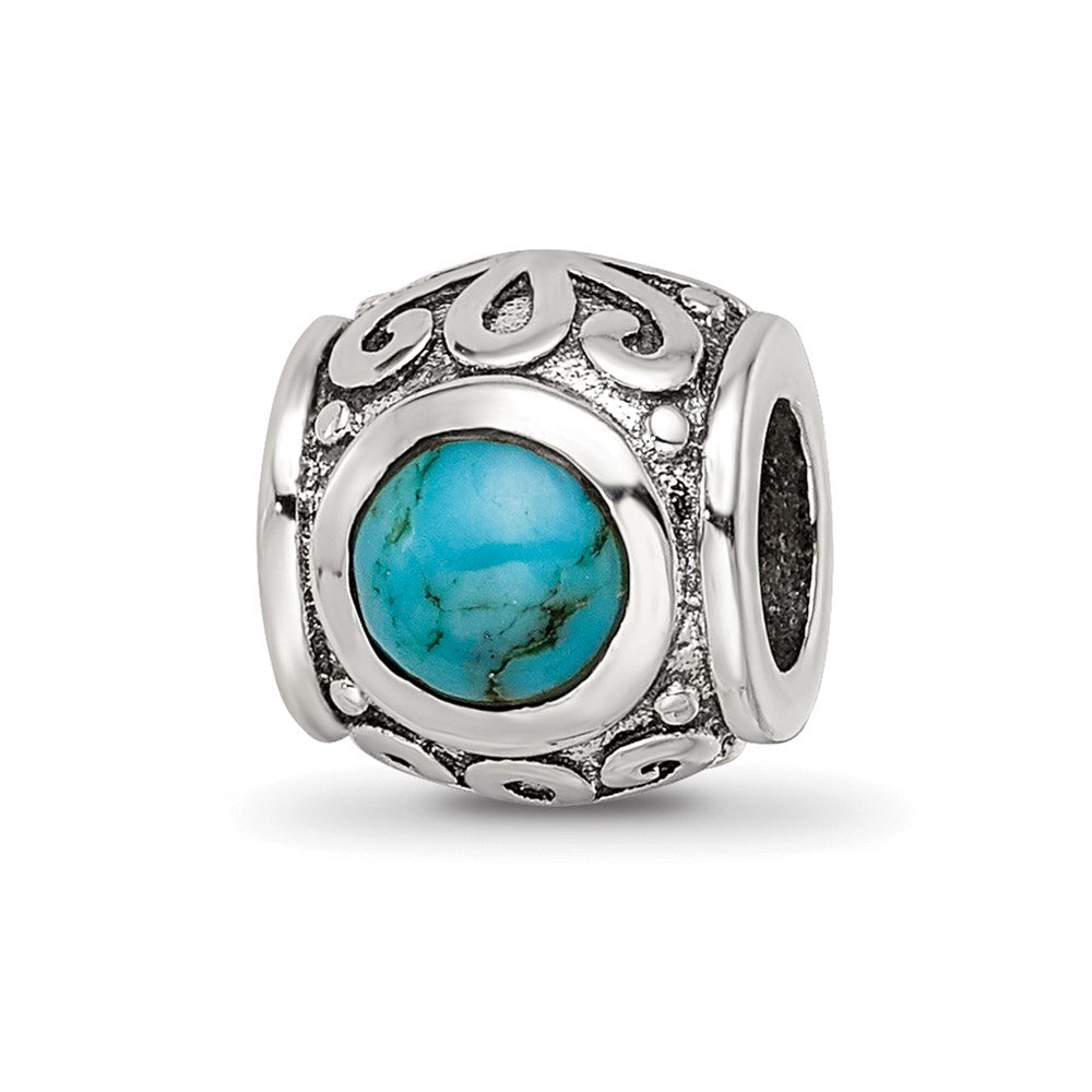Sterling Silver Reflections Turquoise Bead