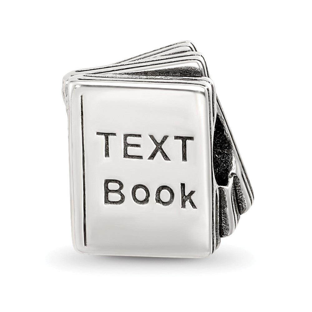 Sterling Silver Reflections Antiqued Number One Teacher Text Book Bead