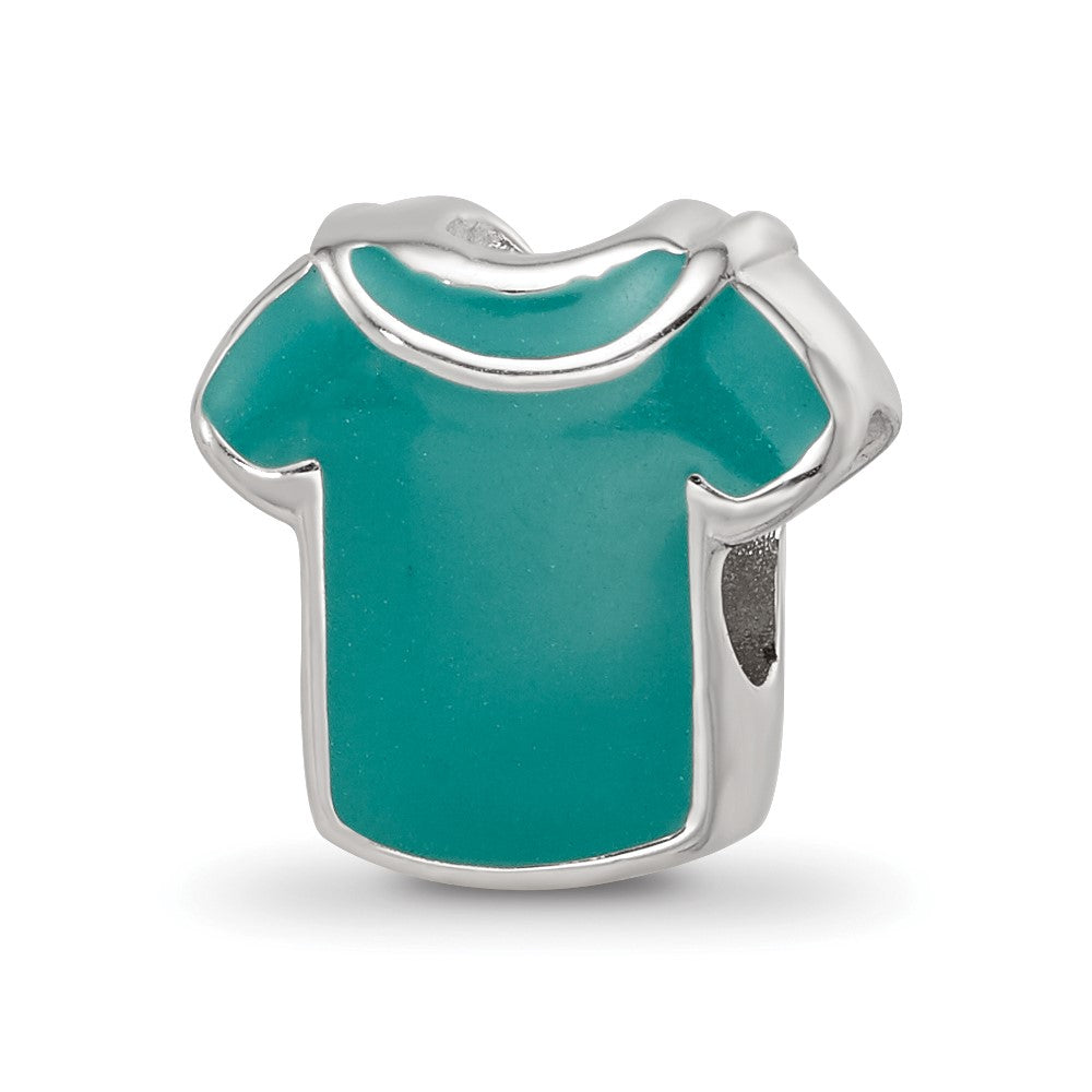 Sterling Silver Reflections Crystals Enamel Nurse Scrubs Bead