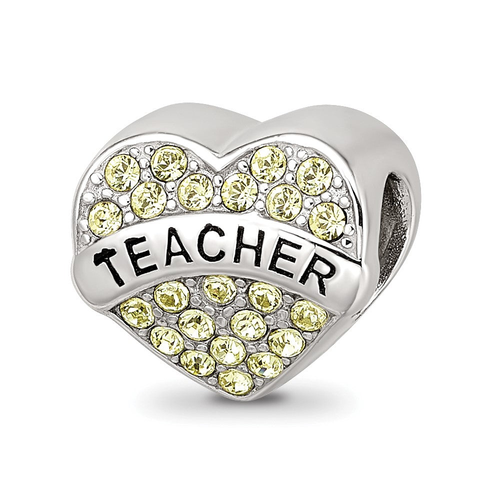 Sterling Silver Reflections Crystals Heart Bead