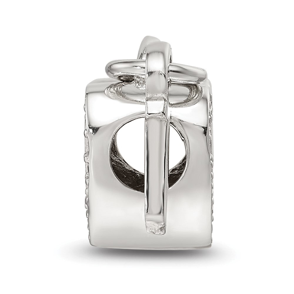 Sterling Silver Reflections CZ Heart & Key Lock Bead