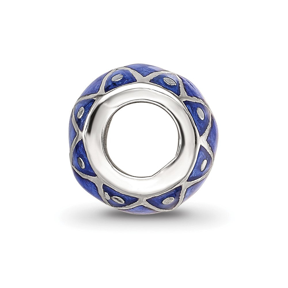 Sterling Silver Reflections Blue Enamel Bead