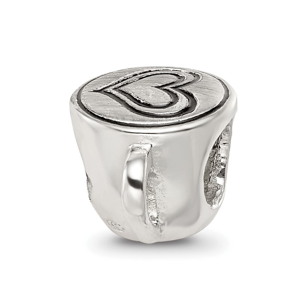 Sterling Silver Reflections Enamel I Heart Coffee Mug Bead