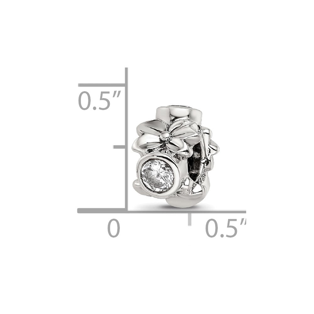 Sterling Silver Reflections CZ Bead