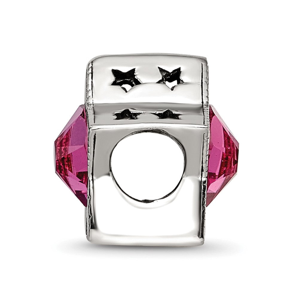 Sterling Silver Reflections Preciosa Crystal Oct. Birthstone Star Bead