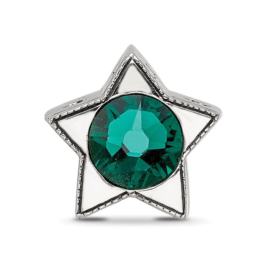 Sterling Silver Reflections Preciosa Crystal May Birthstone Star Bead