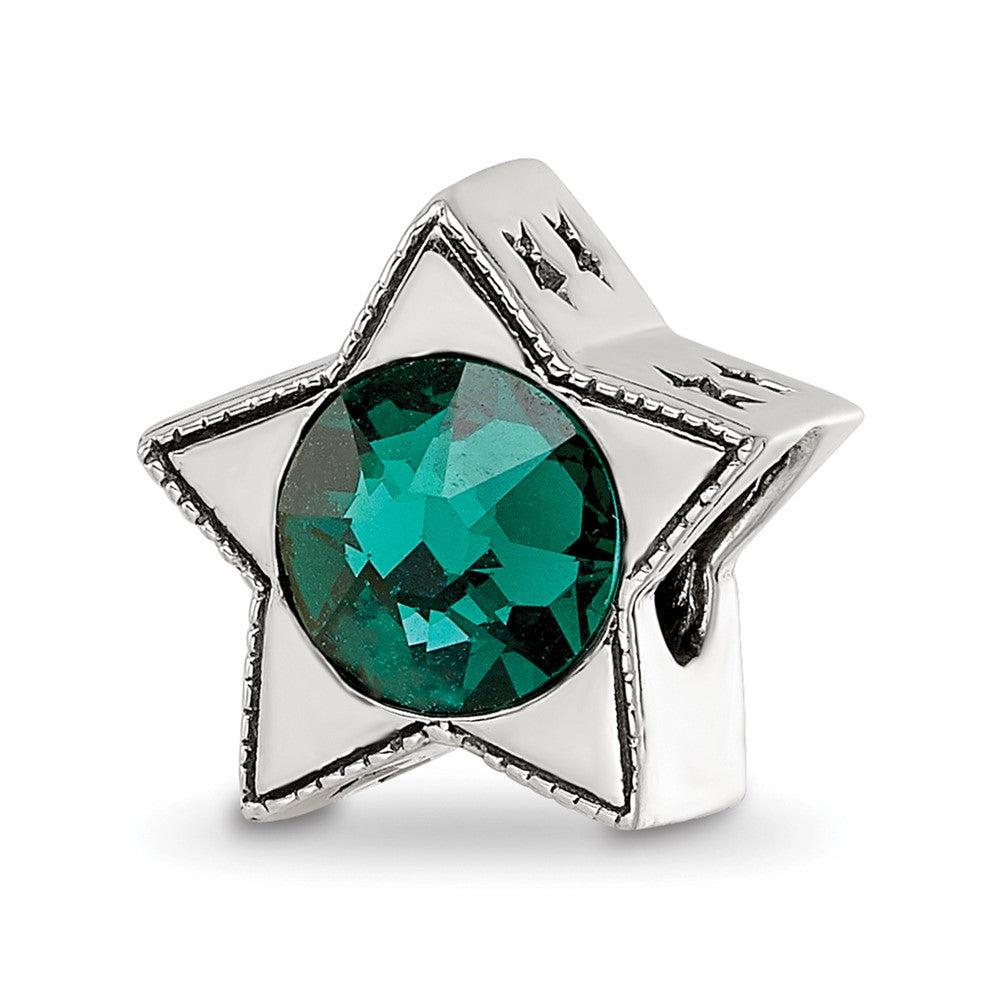 Sterling Silver Reflections Preciosa Crystal May Birthstone Star Bead