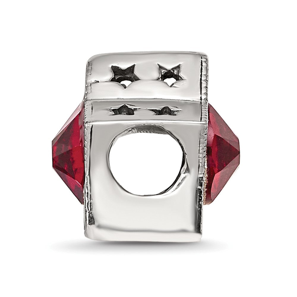 Sterling Silver Reflections Preciosa Crystal Jan. Birthstone Star Bead
