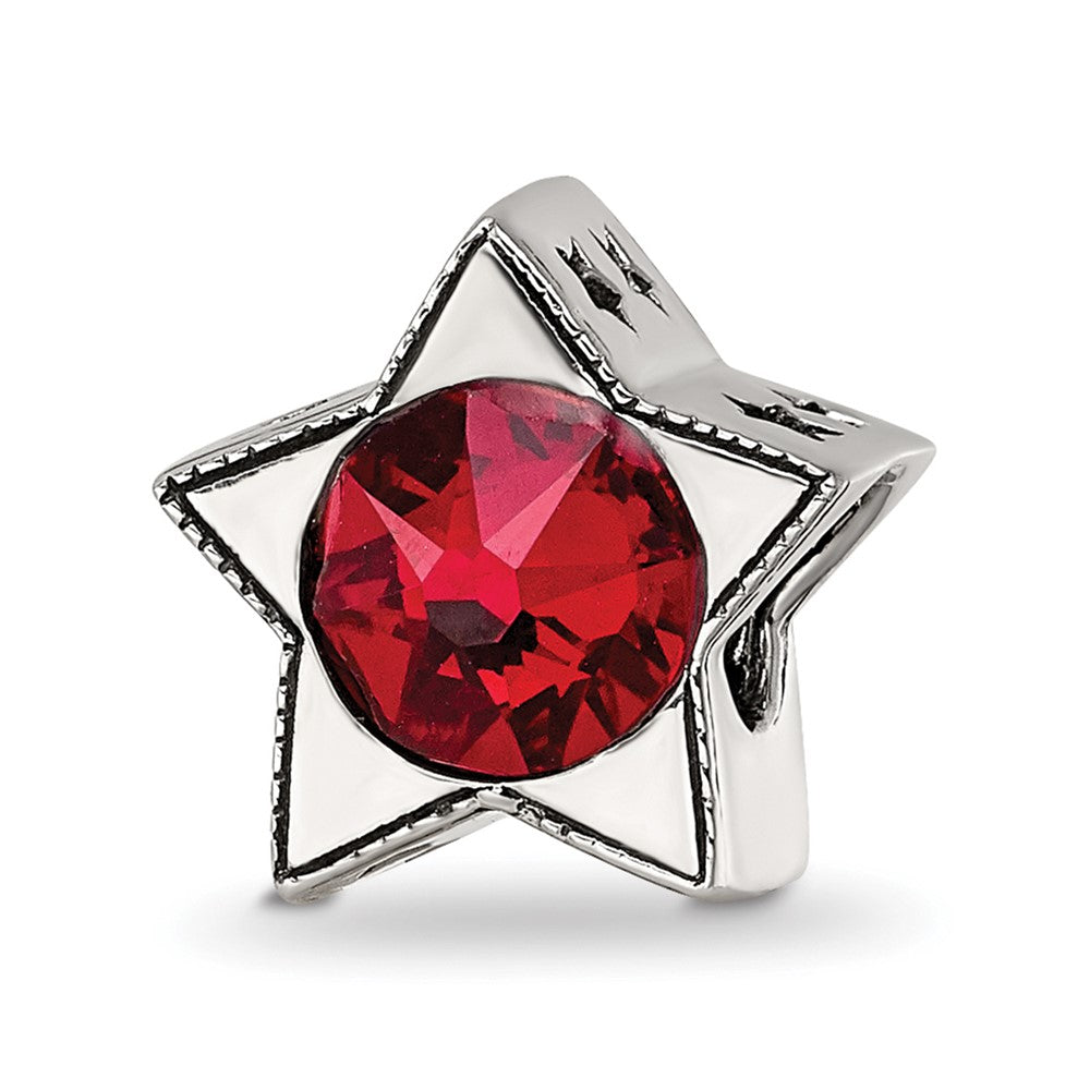 Sterling Silver Reflections Preciosa Crystal Jan. Birthstone Star Bead