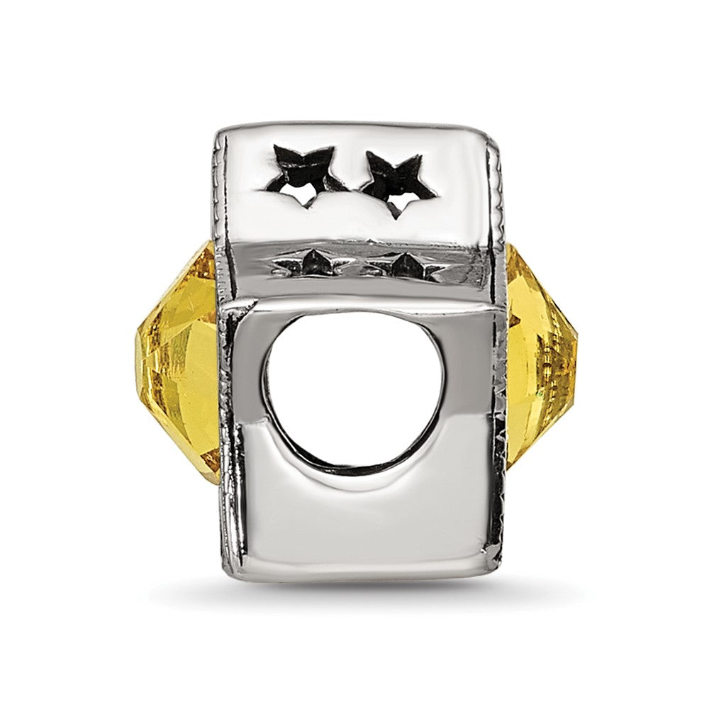Sterling Silver Reflections Preciosa Crystal November Birthstone Star Bead