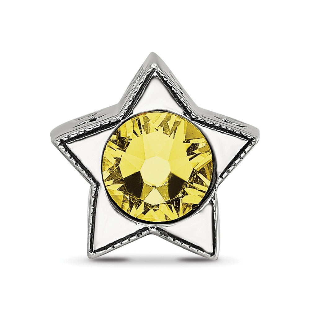 Sterling Silver Reflections Preciosa Crystal November Birthstone Star Bead