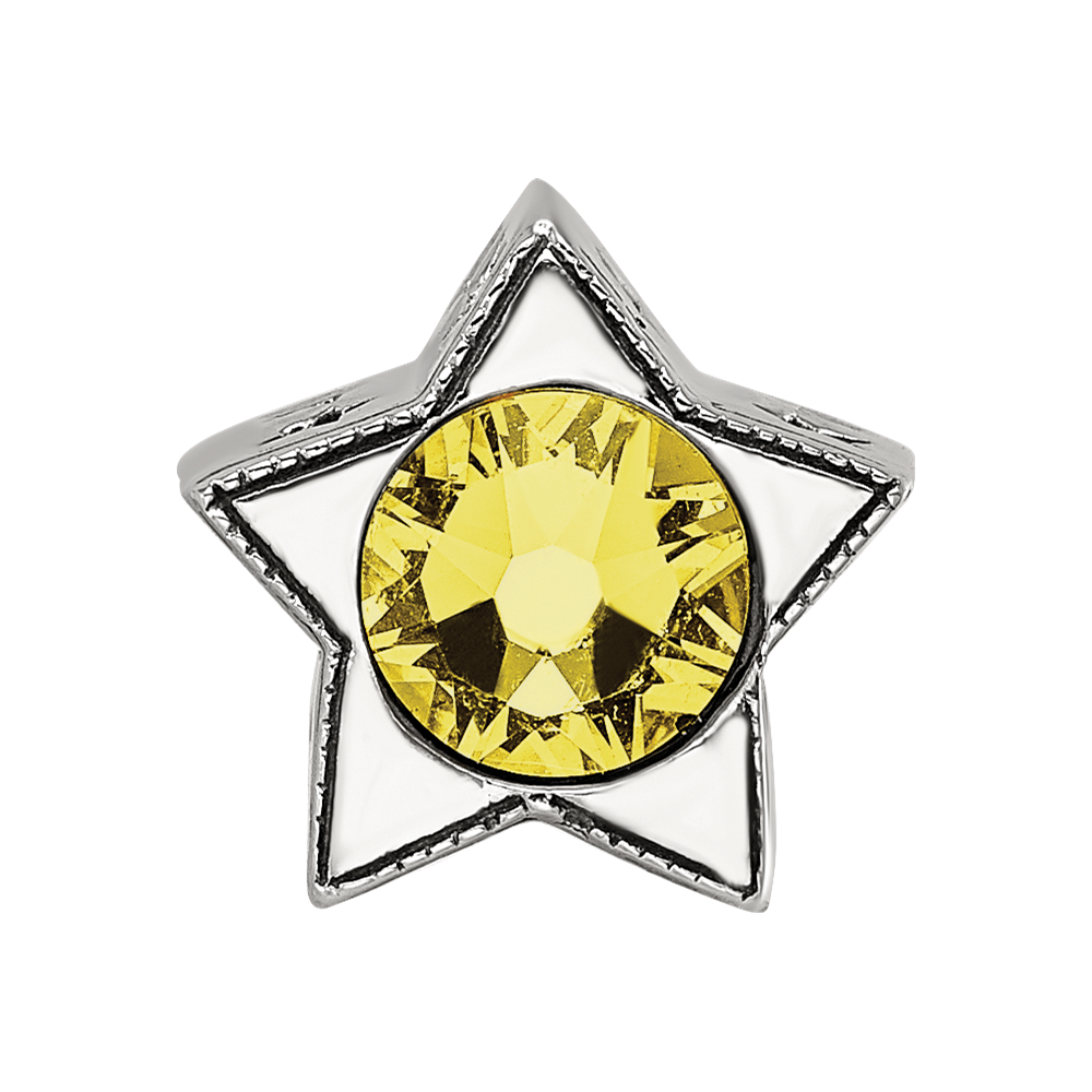 Sterling Silver Reflections Preciosa Crystal November Birthstone Star Bead