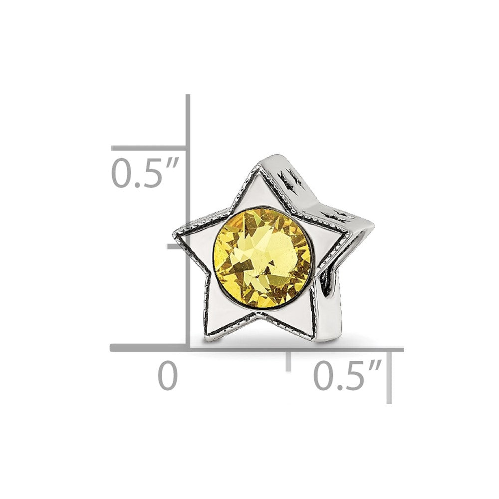 Sterling Silver Reflections Preciosa Crystal November Birthstone Star Bead