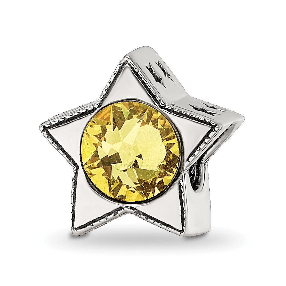 Sterling Silver Reflections Preciosa Crystal November Birthstone Star Bead