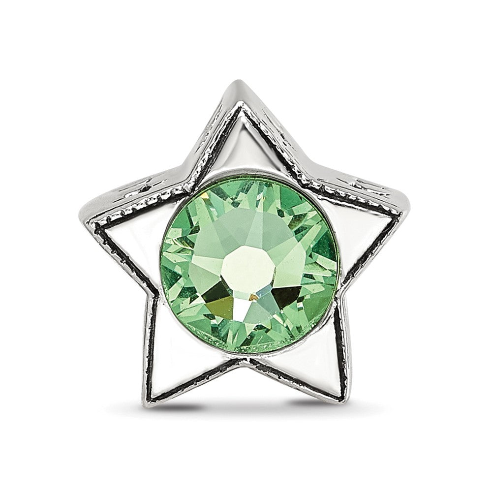 Sterling Silver Reflections Preciosa Crystal August Birthstone Star Bead