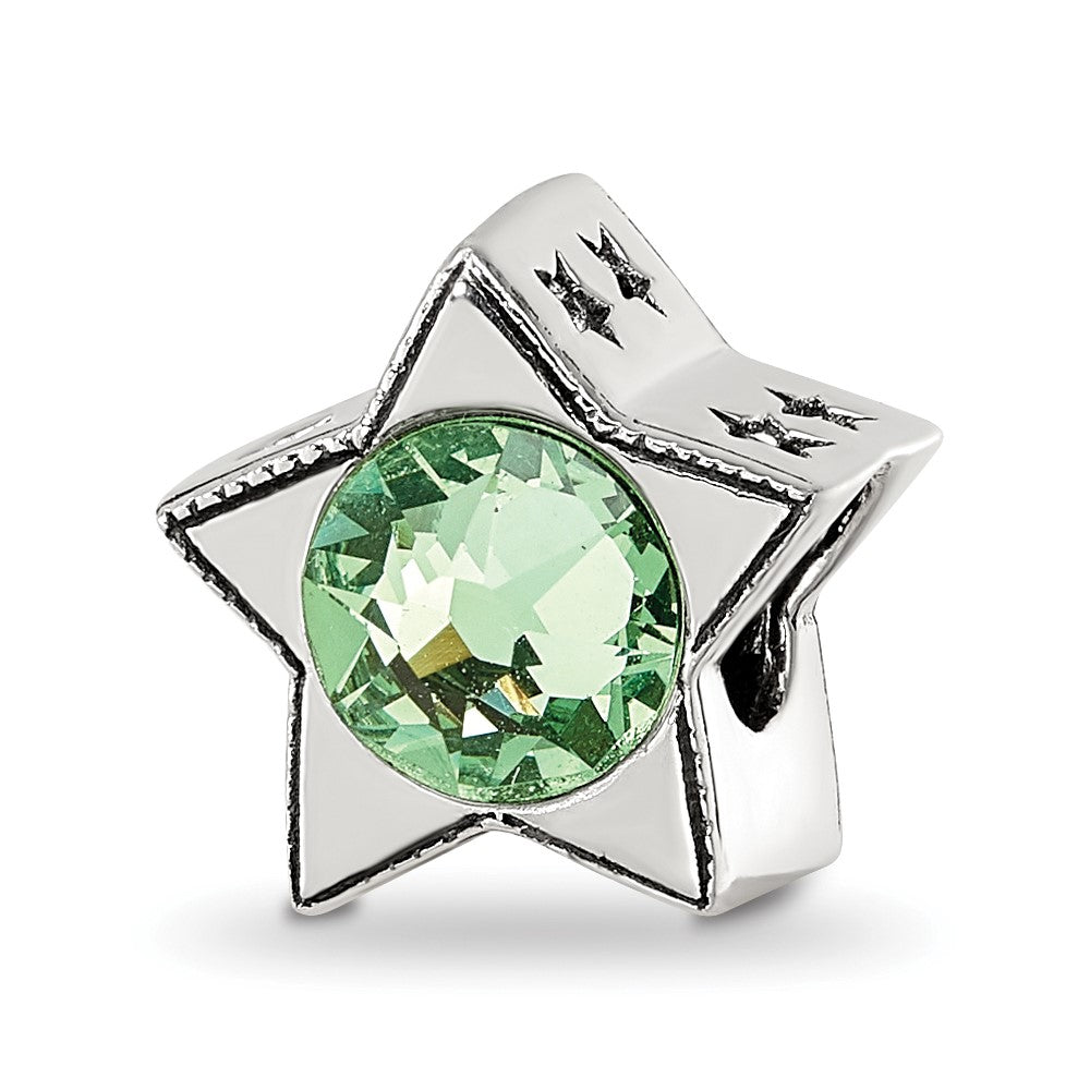 Sterling Silver Reflections Preciosa Crystal August Birthstone Star Bead
