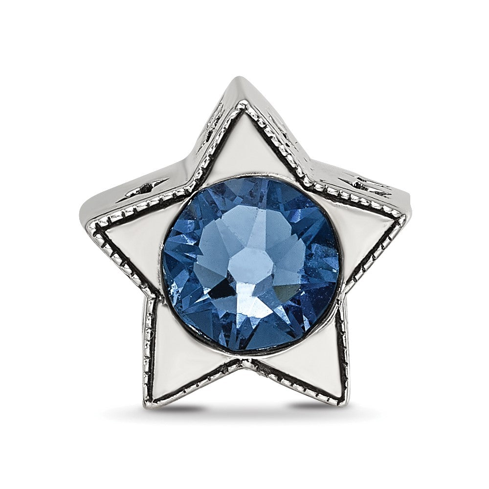Sterling Silver Reflections Preciosa Crystal December Birthstone Star Bead