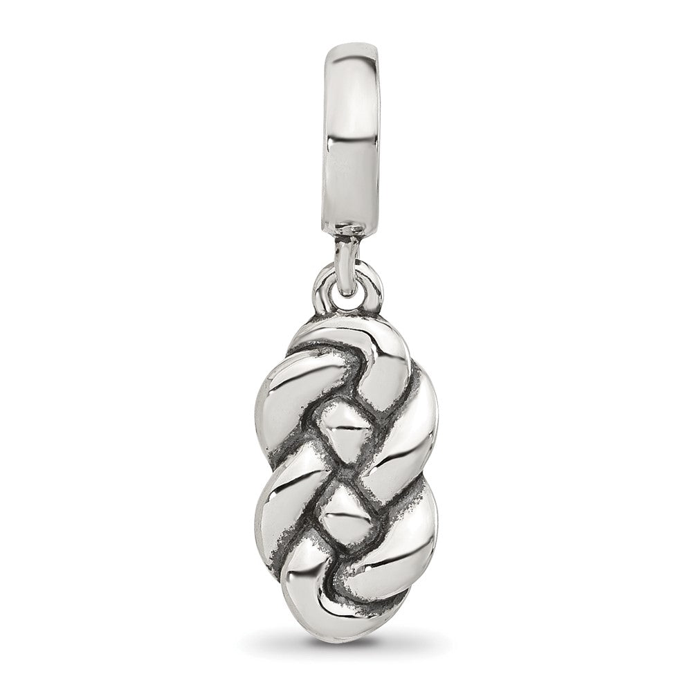 Sterling Silver Reflections Polished Braided Knot Family Dangle Bead