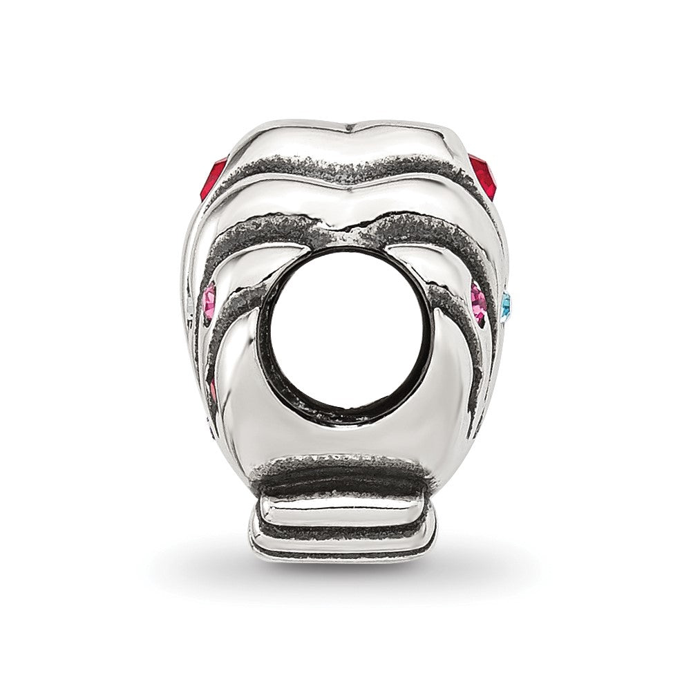 Sterling Silver Reflections Multi-color CZ Shell Bead