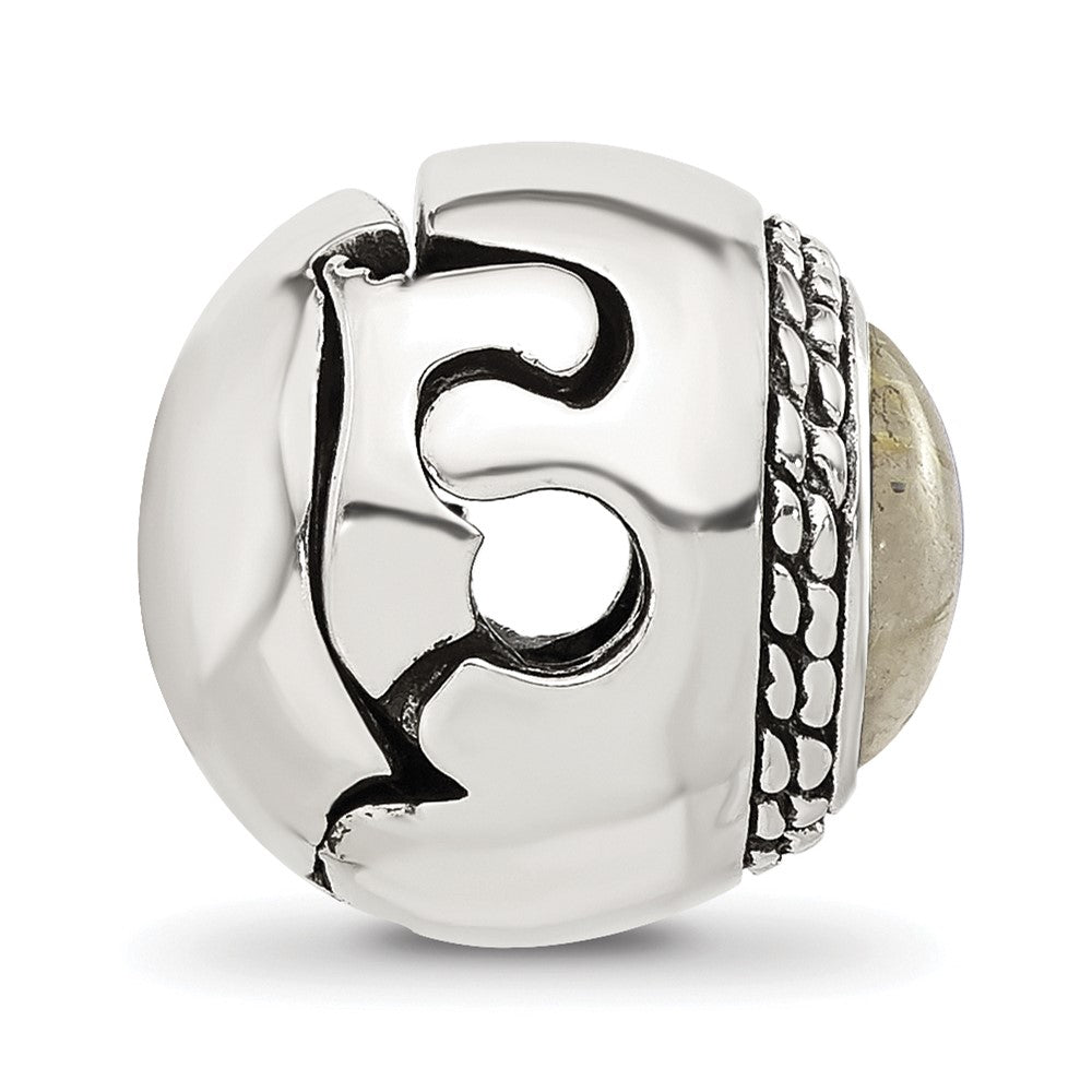 Sterling Silver Reflections Carnelian Stone Hinged Bead
