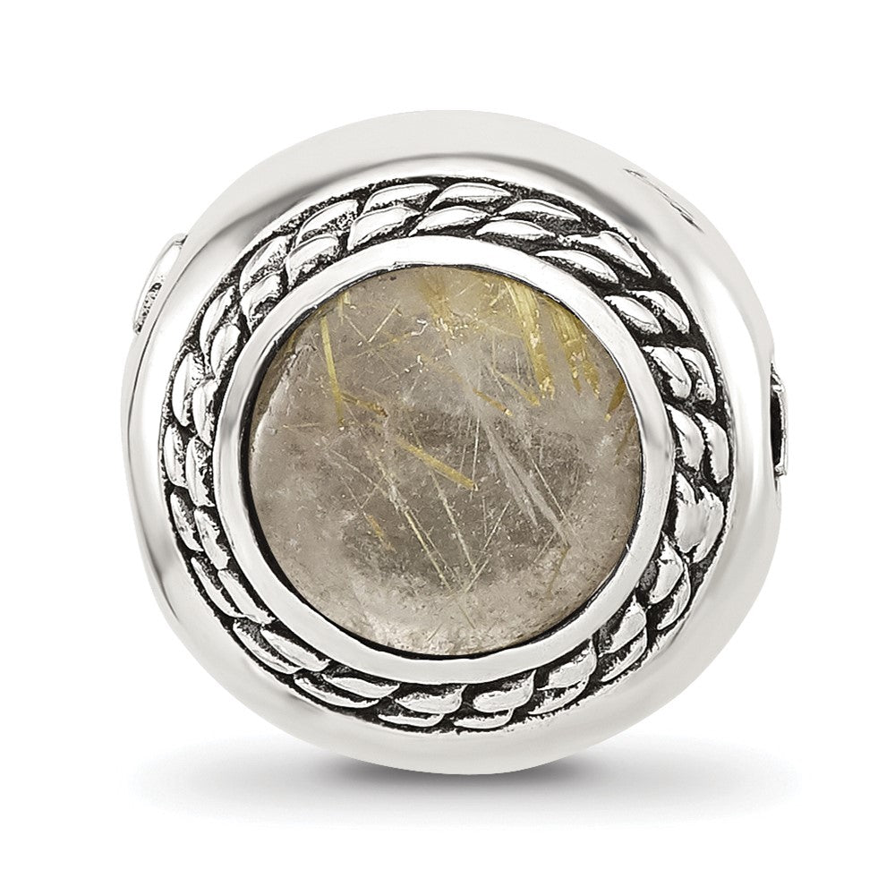 Sterling Silver Reflections Carnelian Stone Hinged Bead