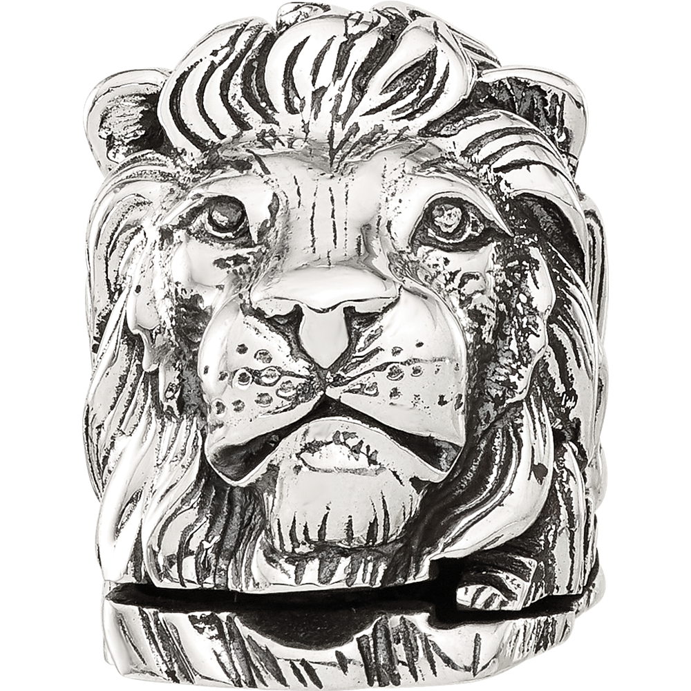 Sterling Silver Reflections Lion Hinged Bead