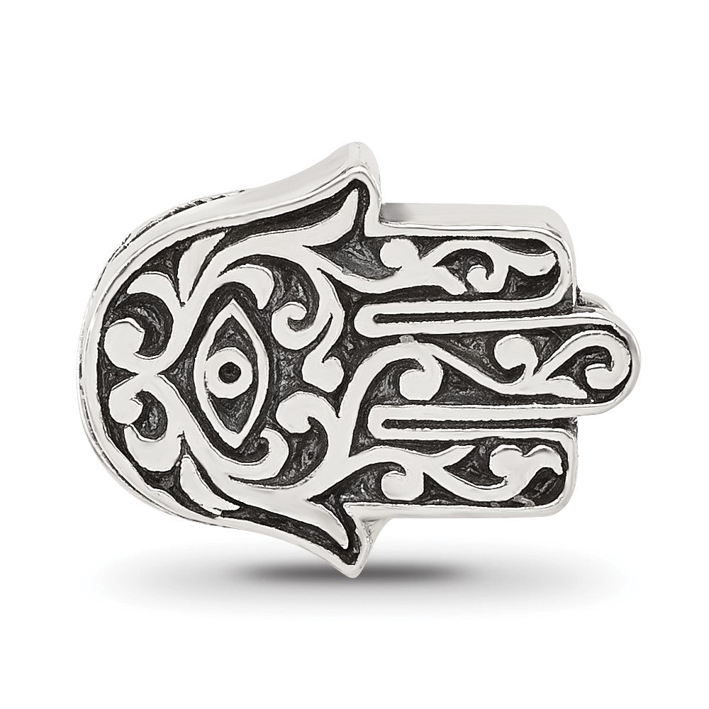 Sterling Silver Reflections Hamsa Hinged Bead