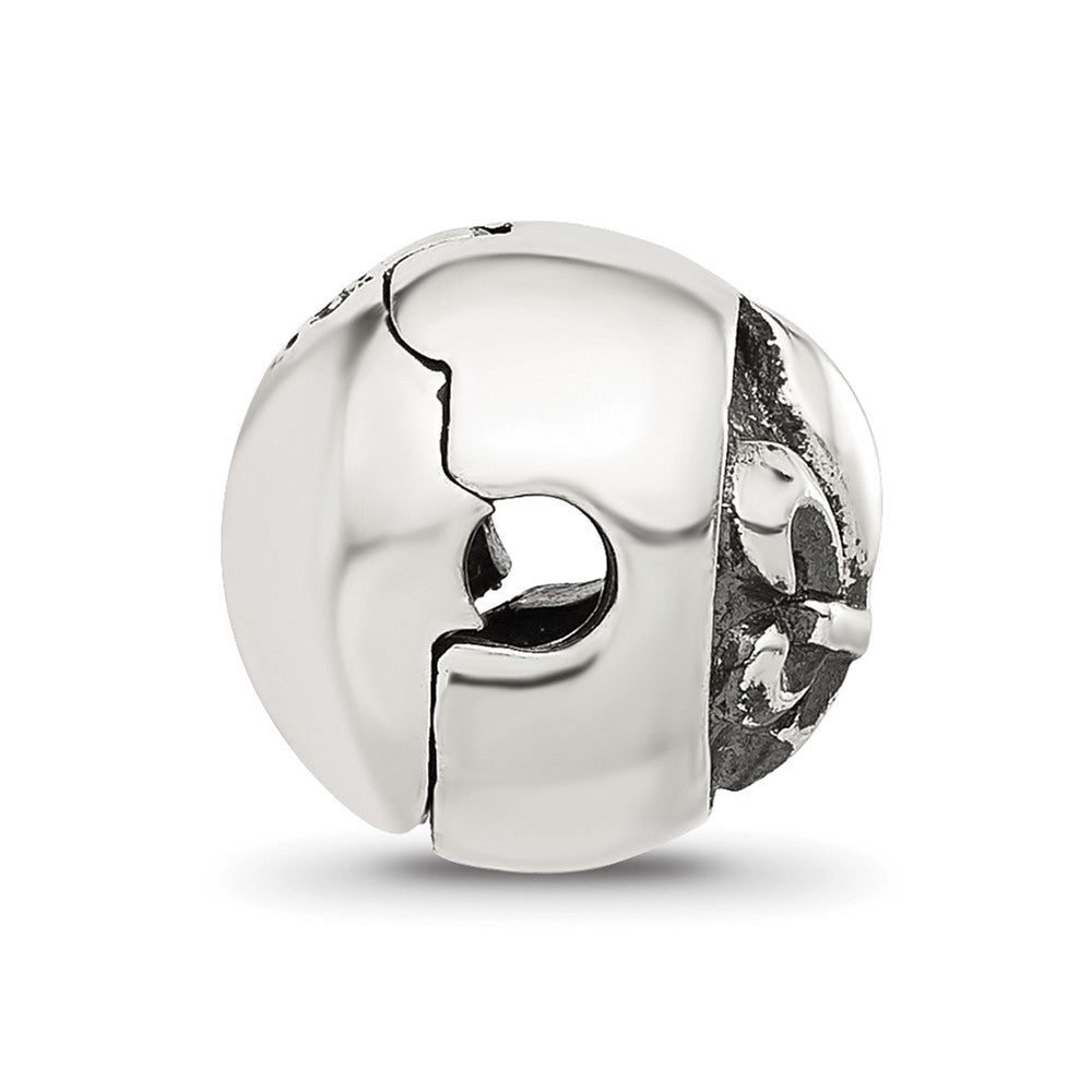 Sterling Silver Reflections Fleur-de-lis Hinged Bead
