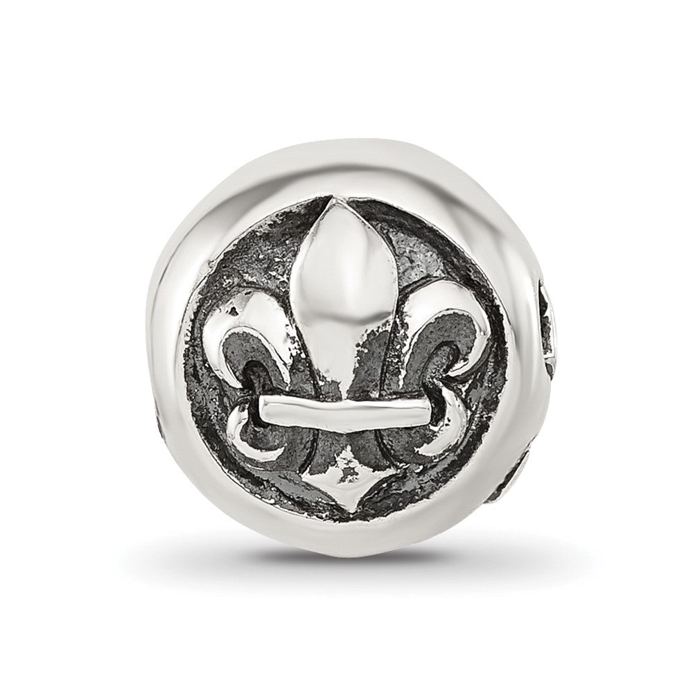 Sterling Silver Reflections Fleur-de-lis Hinged Bead