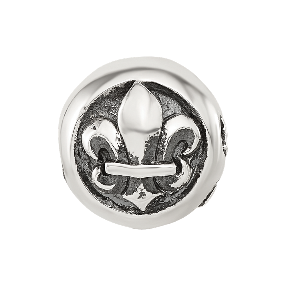 Sterling Silver Reflections Fleur-de-lis Hinged Bead