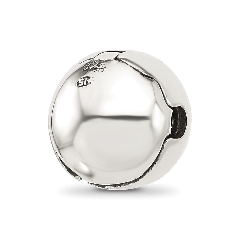 Sterling Silver Reflections Enameled Yin Yang Hinged Bead