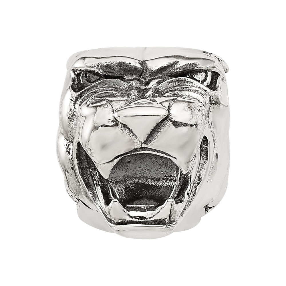 Sterling Silver Reflections Polished Panther Head Hinged Bead