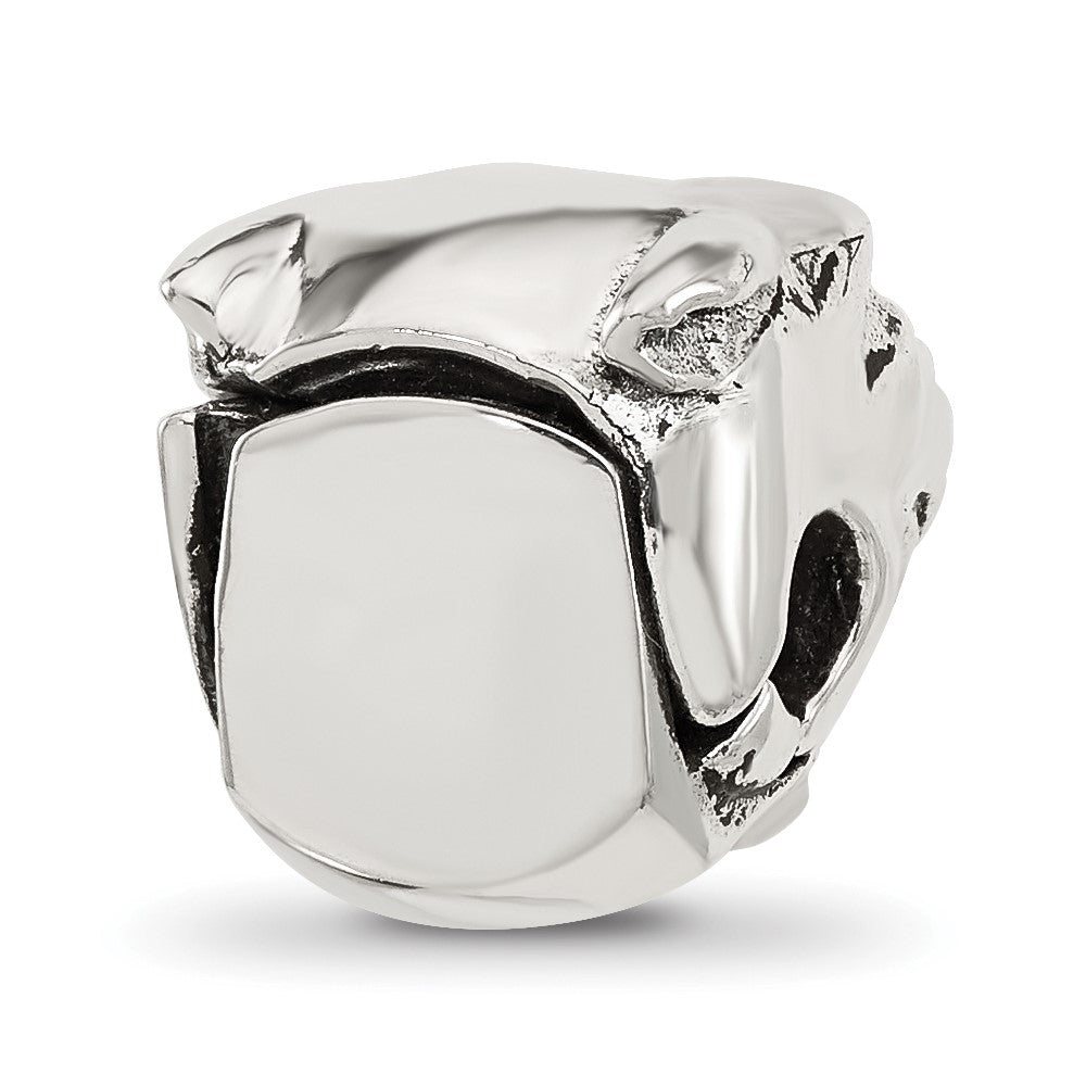 Sterling Silver Reflections Polished Panther Head Hinged Bead