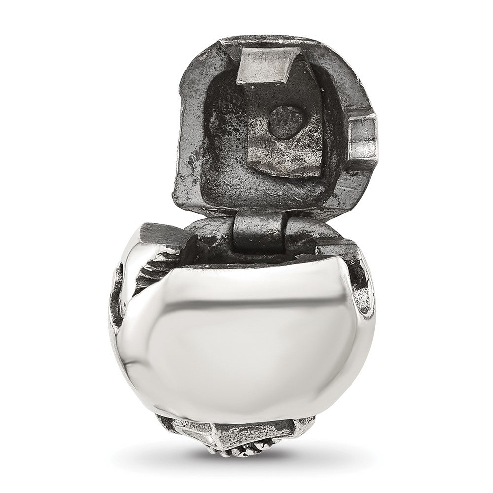 Sterling Silver Reflections Polished Circle Anchor Hinged Bead