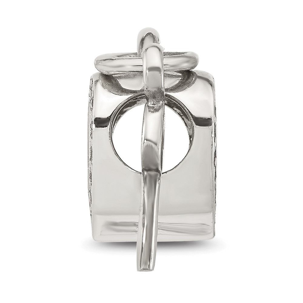 Sterling Silver Reflections CZ Heart Lock with Key Bead