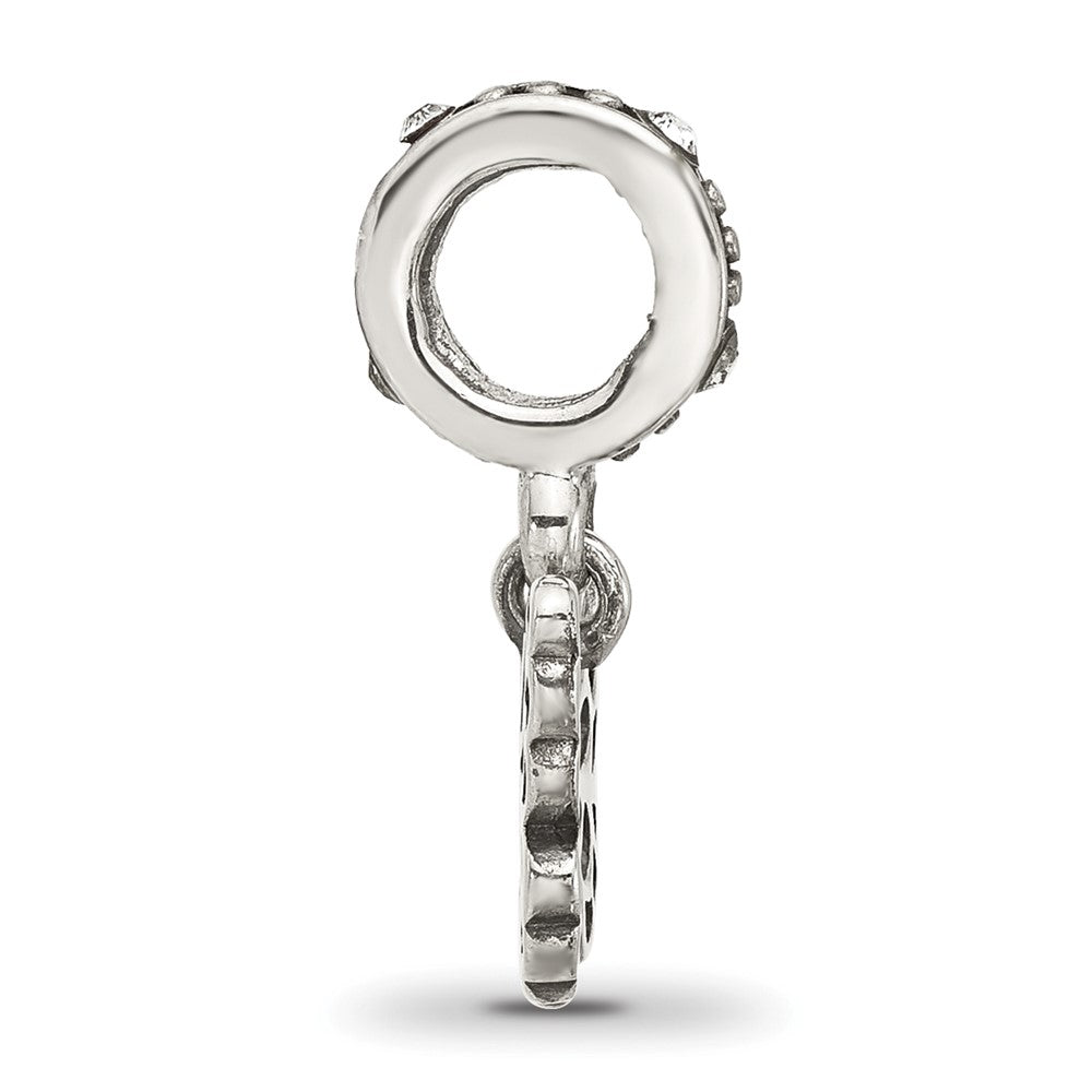 Sterling Silver Reflections Crystal Butterfly Dangle Bead