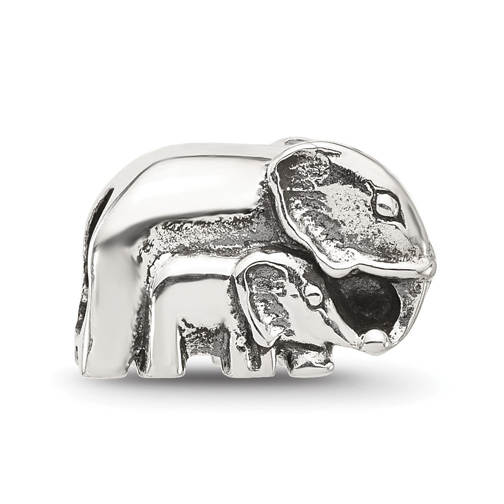Sterling Silver Reflections Mommy and Elephant Bead