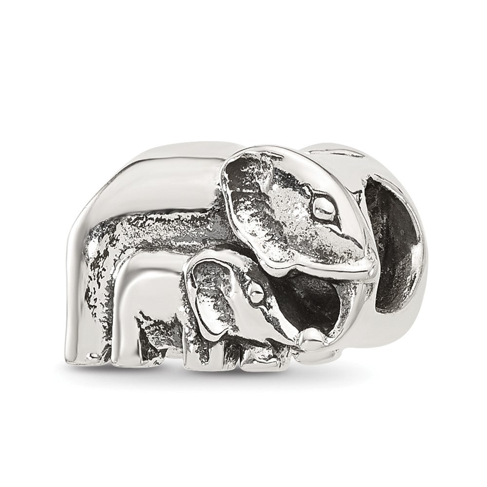 Sterling Silver Reflections Mommy and Elephant Bead