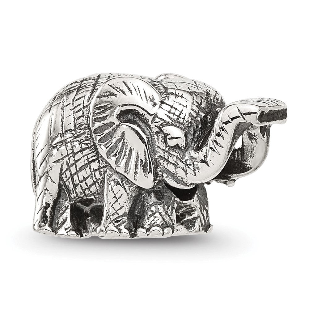 Sterling Silver Reflections Antiqued Elephant Bead