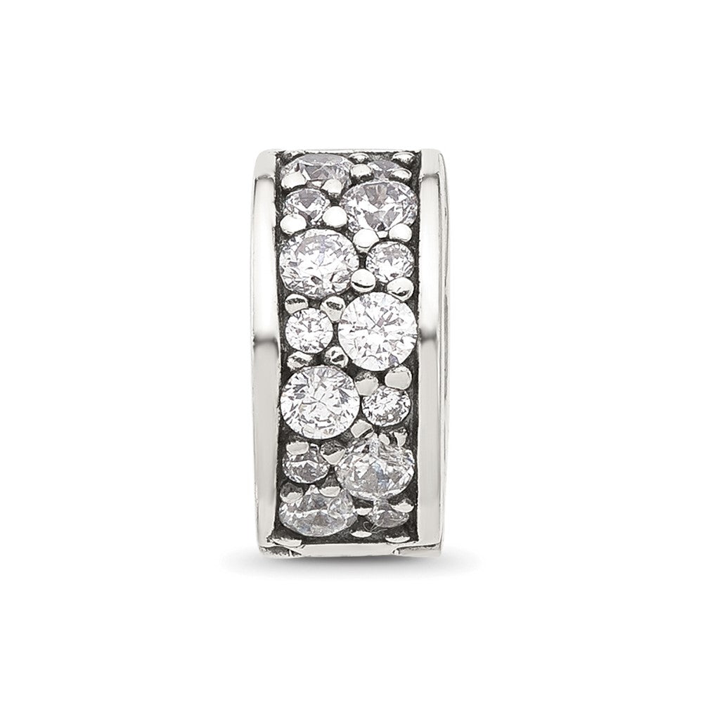 Sterling Silver Reflections Cluster CZ Clip Bead